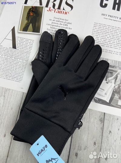 Мужские зимние перчатки Puma чёрные