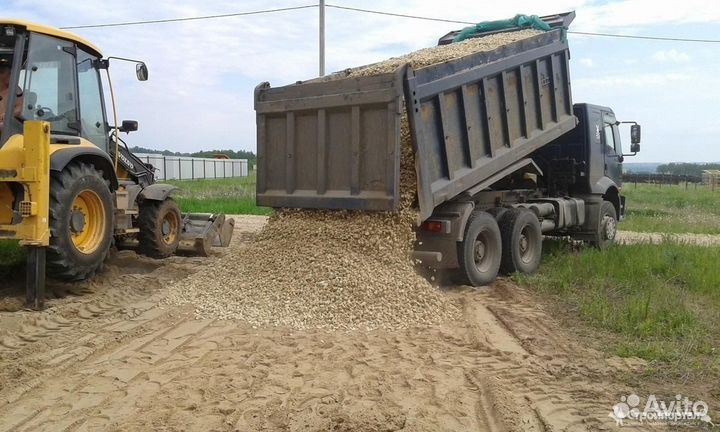 Щебень гравийный с доставкой Рязань