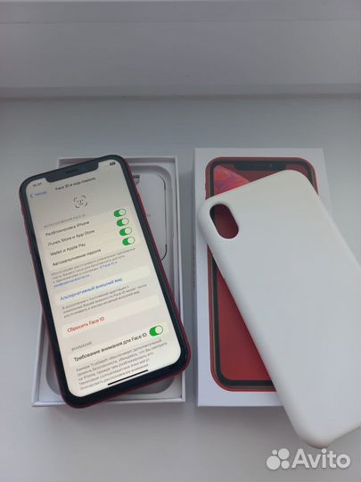 Телефон iPhone XR 128gb красный идеал