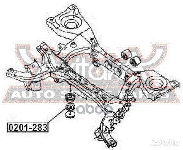 Сайлентблок заднего дифференциала 0201283 asva
