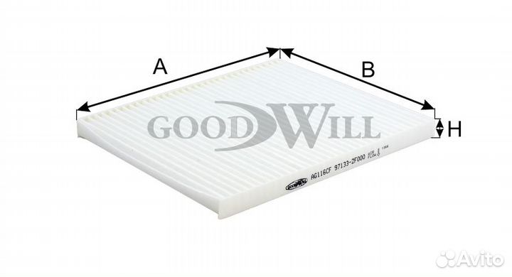 AG116CF Фильтр салонный