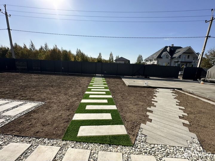 Мощение брусчаткой, камнем, плитами