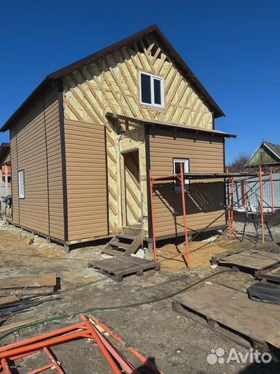 Фасадные работы Отделка фасада сайдинг блок-хауз