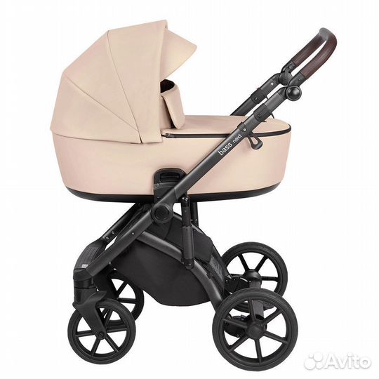 Roan Коляска 2в1 Bass Next Кожа Caramel/Black