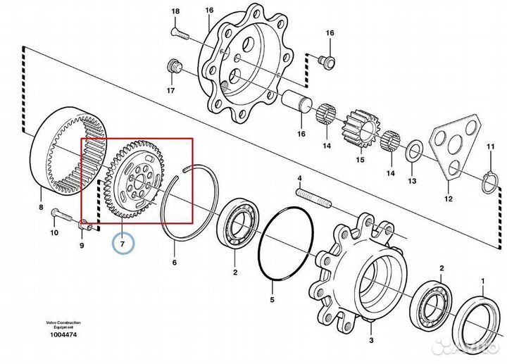 ER128653 Шестерня солнечная зубчатая планетарная