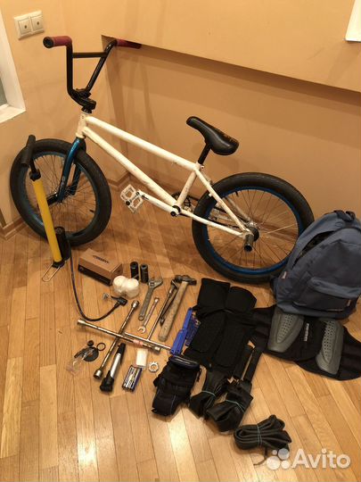 Bmx кастом + запчасти + защита + инструменты
