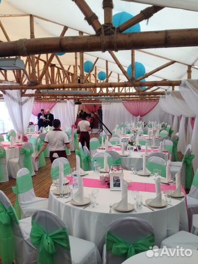 Мебель, посуда, скатерти, салфетки, чехлы в аренду