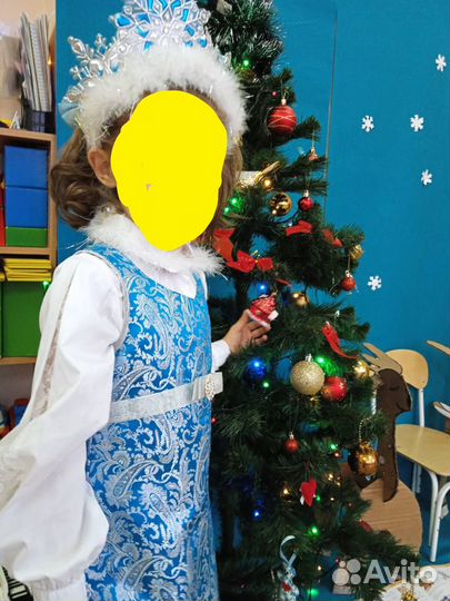 Костюм снегурочки детский 115-140.аренда