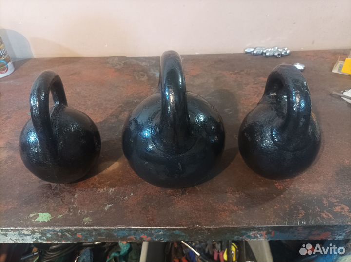Чугунные гири 32 кг.,16 кг