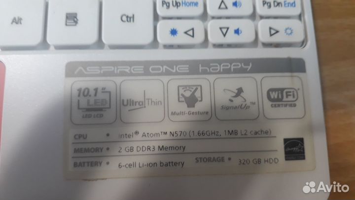 Нетбук Acer Aspire One 10дюймов 4потока 2гб320диск