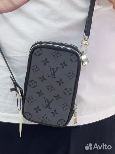 Сумка мужская натуральная кожа louis vuitton