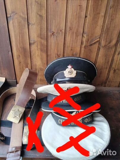 Фуражка и бескозырка вмф, ремень СССР