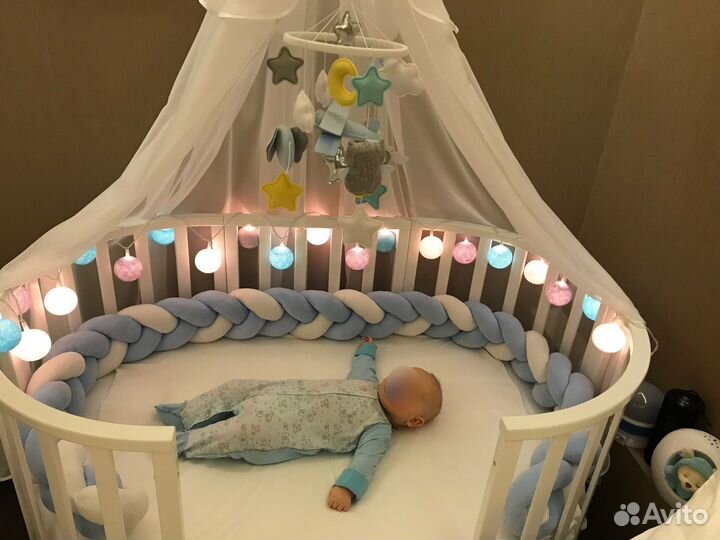 Фонарики тайские (гирлянда) голубые