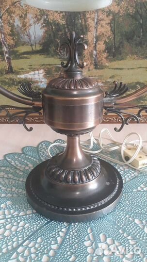 Кованая, настольная лампа. Винтаж. СССР