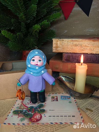 Ватная ёлочная игрушка