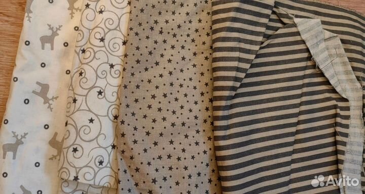 Наборы тканей хлопок, плюш, для кукол тильда