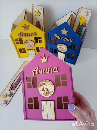 Именные линейки, именные карандашницы