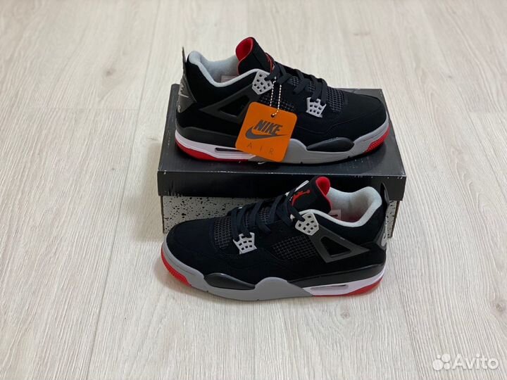 Кроссовки Air Jordan 4 Bred (36-45)