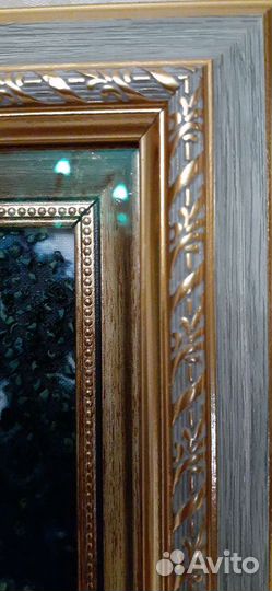 Картина вышитая лентами, гладью, ручная работа