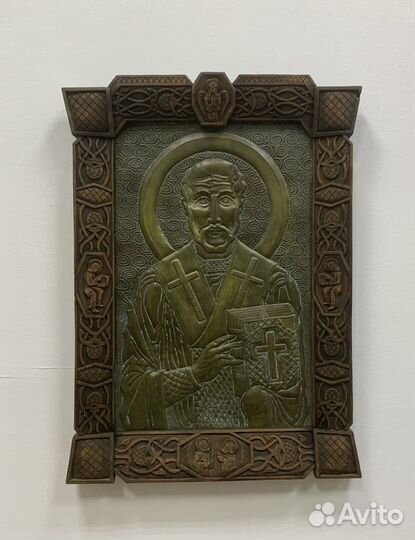 Икона Николай Чудотворец, ручная работа