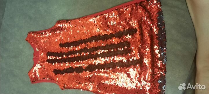 Поатте красное с паетками + черный