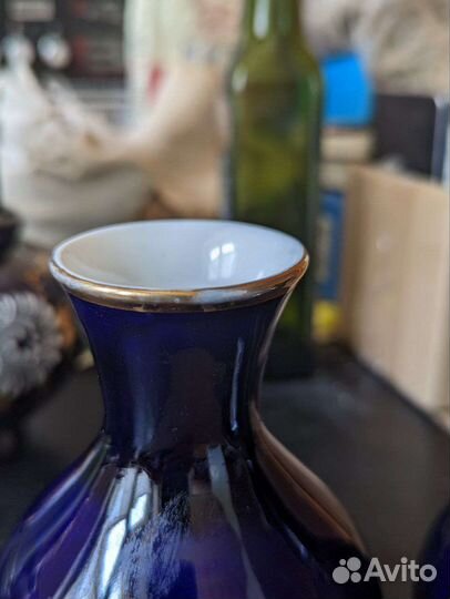 Ваза лфз синий кобальт