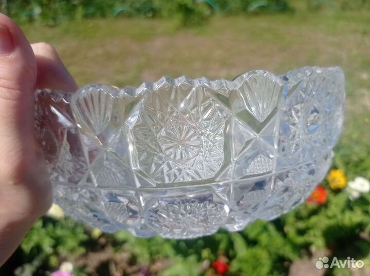 Хрустальная ваза/салатница большая СССР