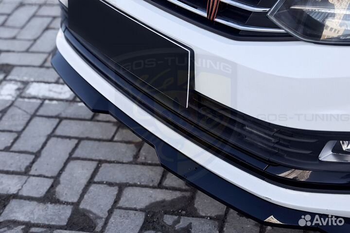 Накладка на передний бампер фольксваген поло