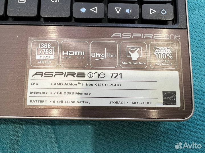 Нетбук Acer Aspire One 721 series