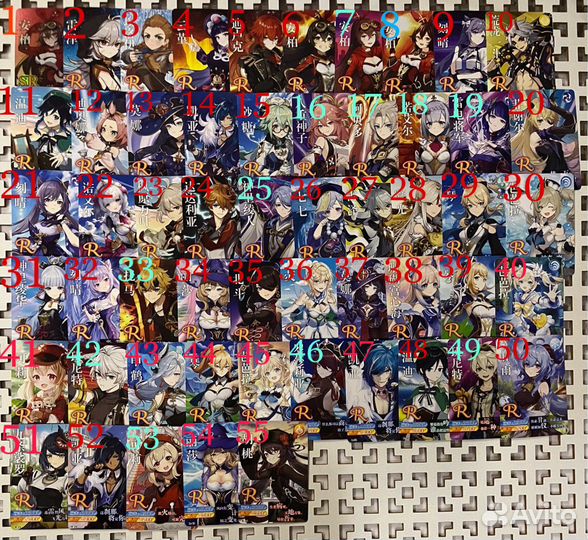 Коллекционные карточки Genshin Impact