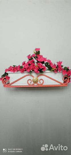 Кованая цветочница, балконная