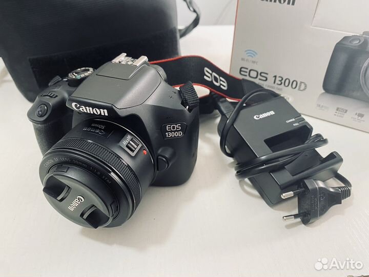 Canon eos 1300d с WiFi + ef 50mm 1.8 stm