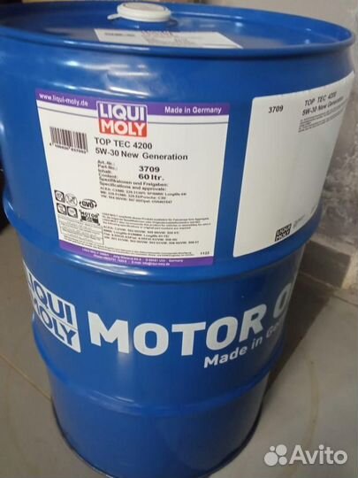 Liqui Moly Top Tec 4200 5W-30 new gen / Бочка 60 л