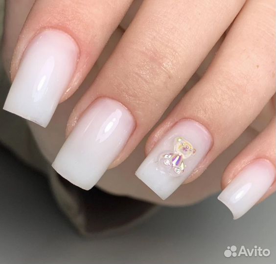 Комбинированный маникюр наращивание крейзи фигурки