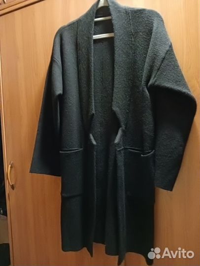 Черный кардиган теплый