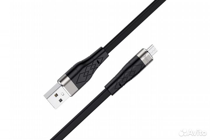 Кабель X53 USB Micro USB 1M 2.4A hoco черный