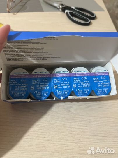 Линзы -5.5 однодневные Bausch&Lomb