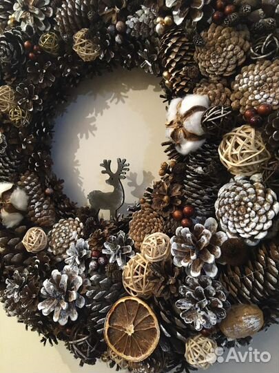 Венок новогодний декор