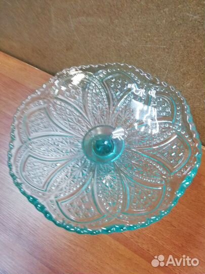 Конфетница цветное стекло СССР