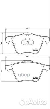 P24077 GDB1684 колодки дисковые п Ford Galaxy