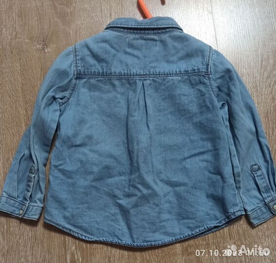Джинсовая рубашка zara