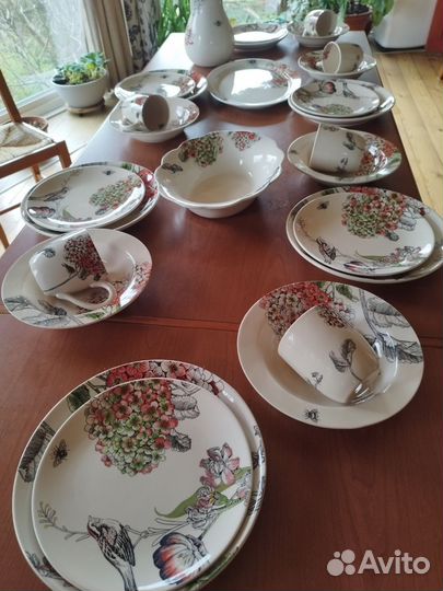 Столовый сервиз фарфор США edie rose home