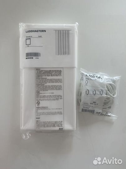 Штора для ванной IKEA luddhagtorn