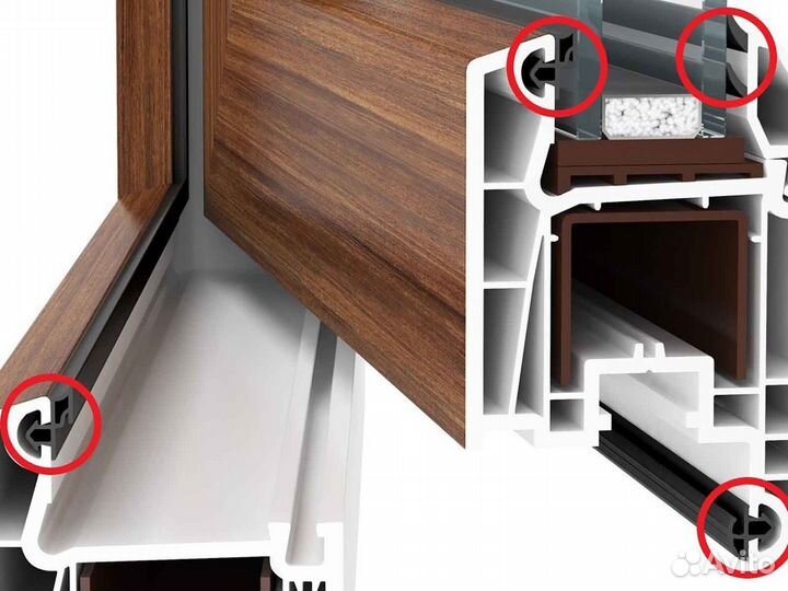 Ремонт окон, уплотнитель Rehau RAL3222