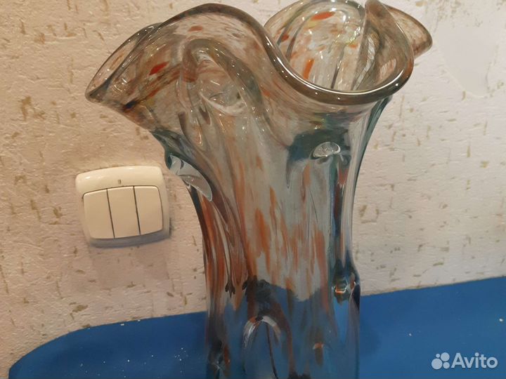 Ваза цветное стекло СССР