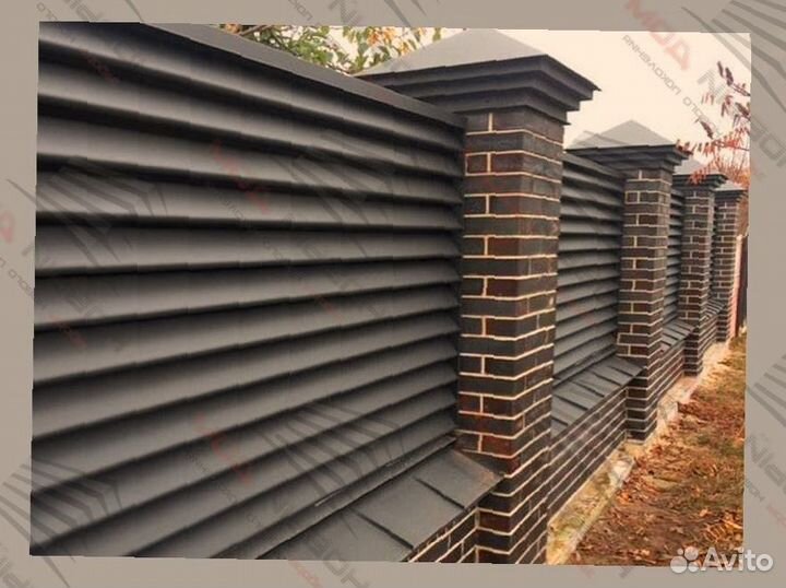 Забор жалюзи горизонтальный