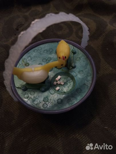 Ретро редкая игрушка ведерко с курочками СССР