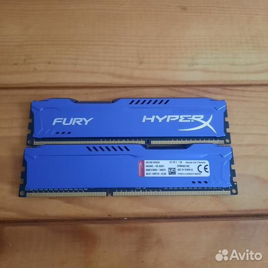 Оперативная память HyperX fury DDR3 8gb (4x2)