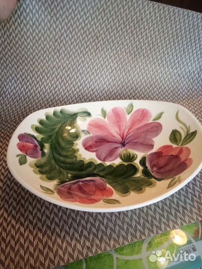 Блюдо зик Винтаж Роспись 70гг