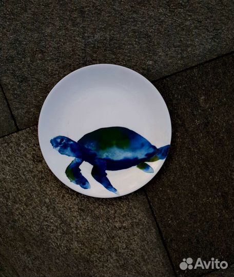 Тарелки авторские фарфор морские гады